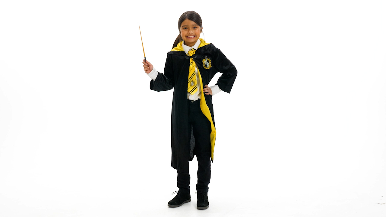 FUN1709CH Harry Potter Kids Deluxe Hufflepuff Robe Costume